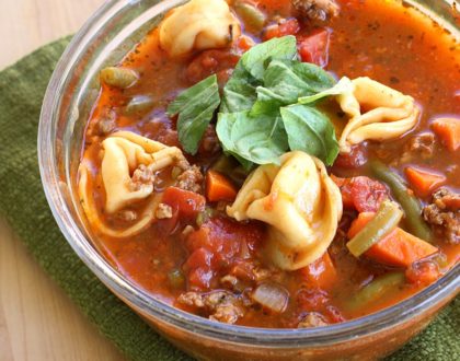 Italian Sausage & Tortellini Soup